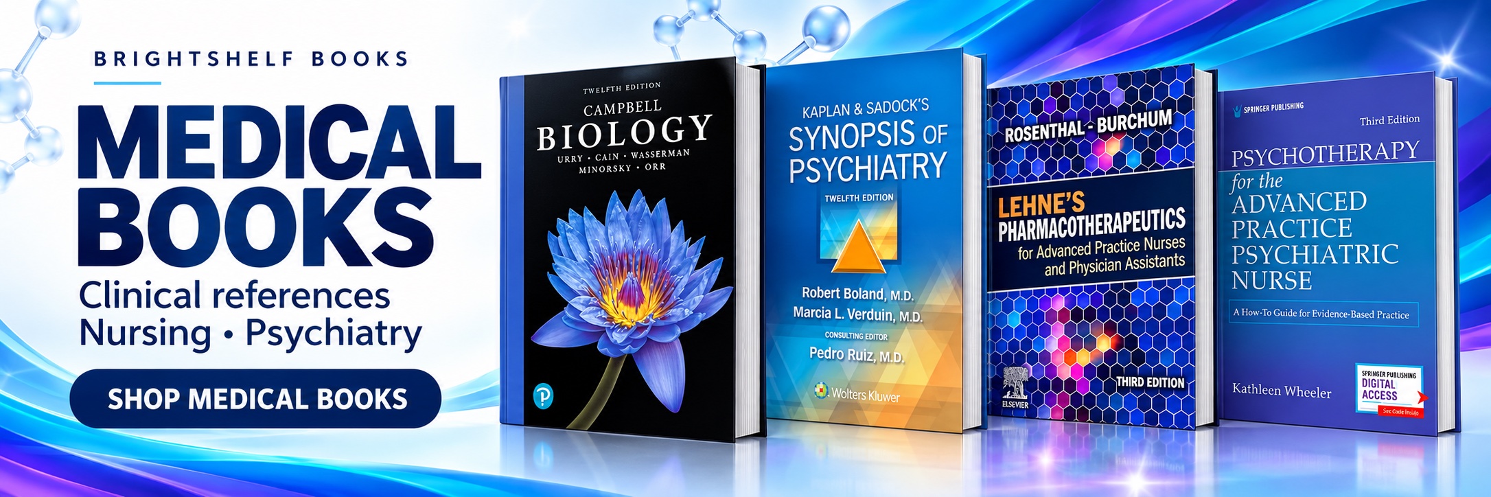 BrightShelf Books. Medical Books. Clinical references, Nursing, Psychiatry. Shop medical books.