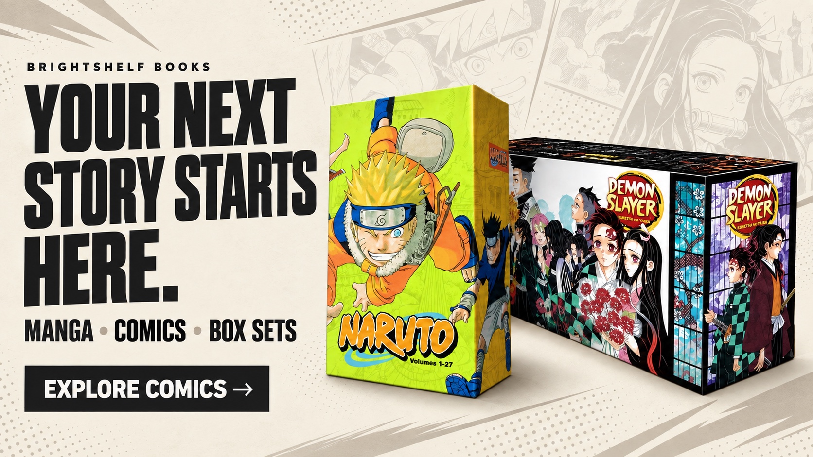 Your next story starts here. Manga, comics and box sets — explore Comics & Manga at BrightShelf Books.