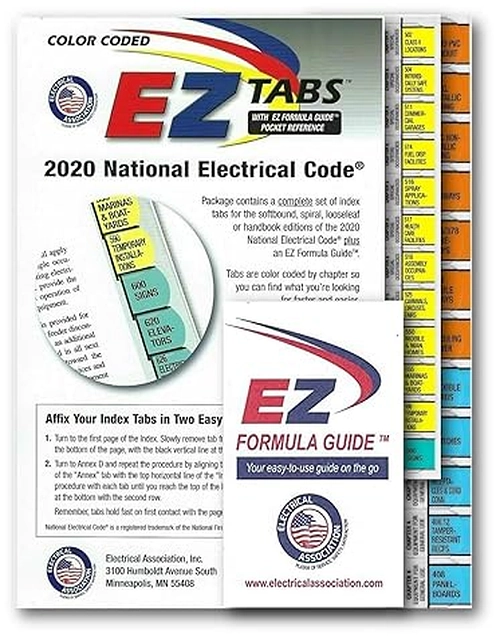 2020 NEC EZ Tabs — Color-Coded Index Tabs — cover