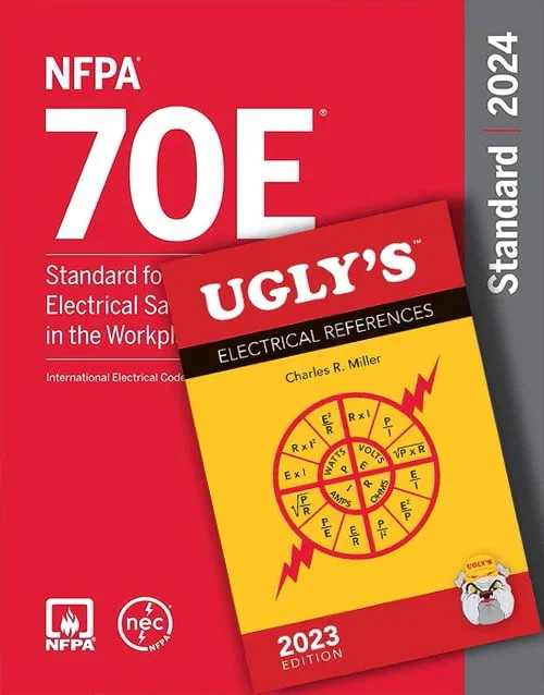 NFPA 70E 2024 + Ugly’s Electrical References 2023 — Two-Book Set — cover