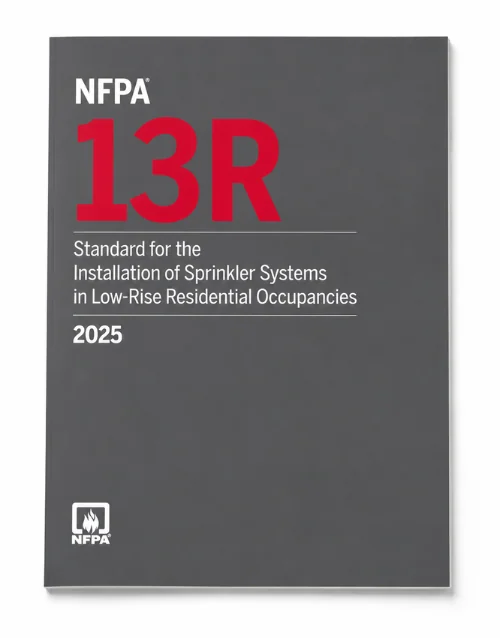 2025 NFPA 13R — Standard for the Installation of Sprinkler Systems in Low-Rise Residential Occupancies, Paperback — cover