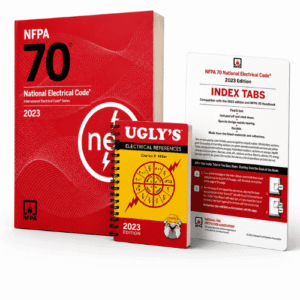 2023 NEC National Electrical Code — Paperback + Ugly’s Electrical References 2023 + Index Tabs — cover