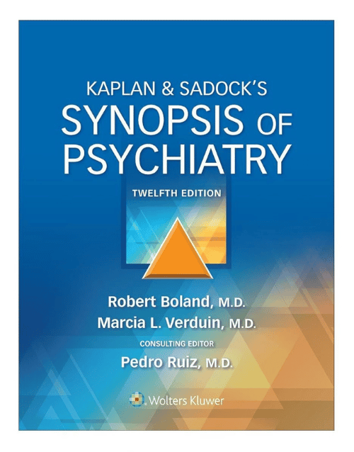 Kaplan & Sadock’s Synopsis of Psychiatry — 12th Edition Paperback — cover