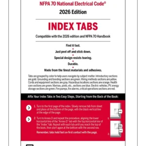 2026 NEC Index Tabs — National Electrical Code Accessory — cover